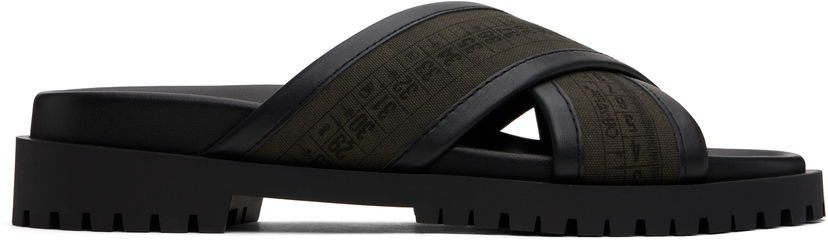 Кросівки та взуття Off-White Off-White Chicago Crisscross Sandals чорний | OMIH002S25FAB0015610