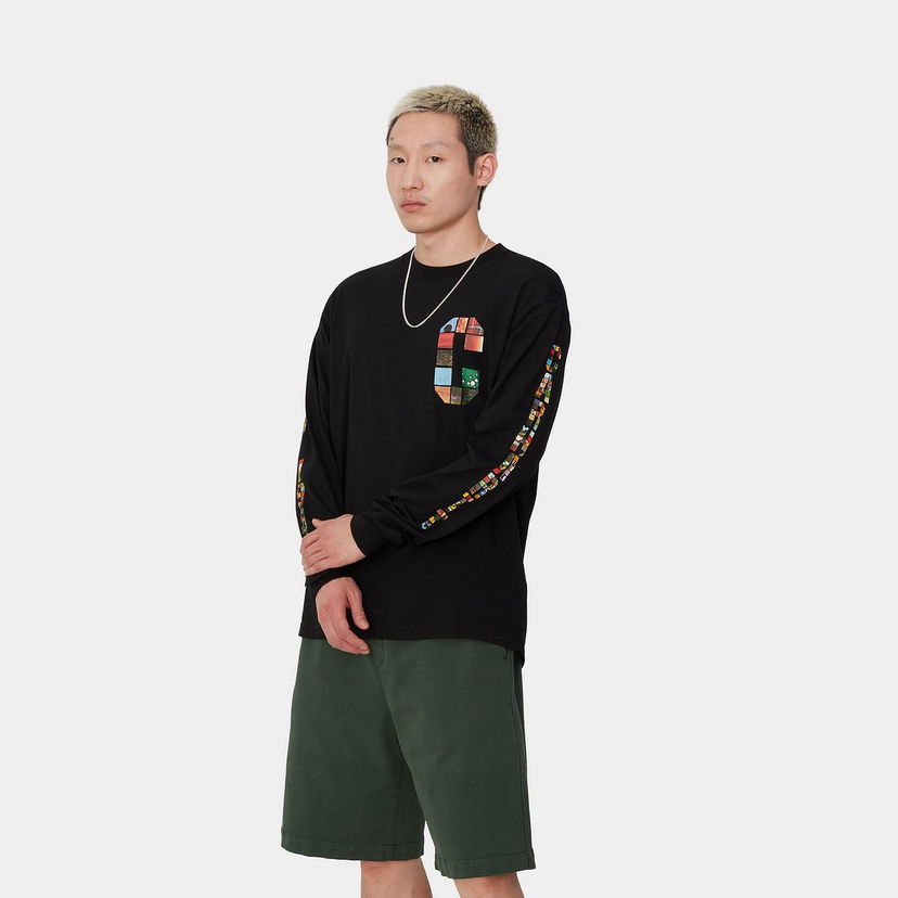 Футболка Carhartt WIP Machine 89 Graphic Long Sleeve T-Shirt чорний | I033674_9