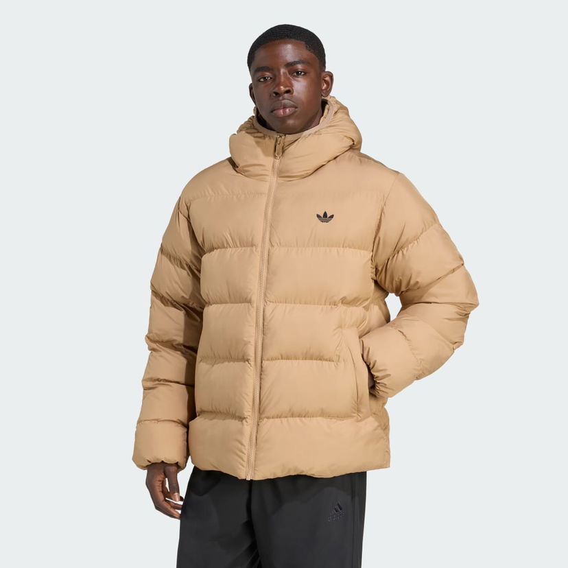 Пуховик adidas Performance Hooded Puffer Jacket бежевий | JX4121