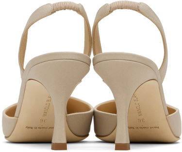 Аксесуари Manolo Blahnik Manolo Blahnik Carolyne 70 Slingback Heeled Sandals бежевий | 225-1891, 1