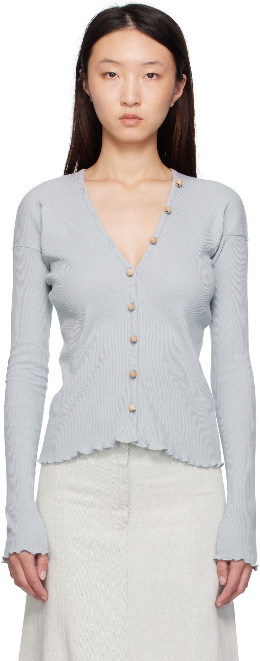 Cветр Baserange Baserange Tav Knit Cardigan Синій | TOTVC-RC-SU25