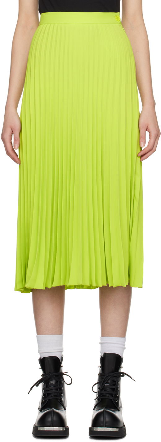 Спідниця Maison Margiela MM6 Pleated Midi Skirt Зелений | S52MA0194 S43455