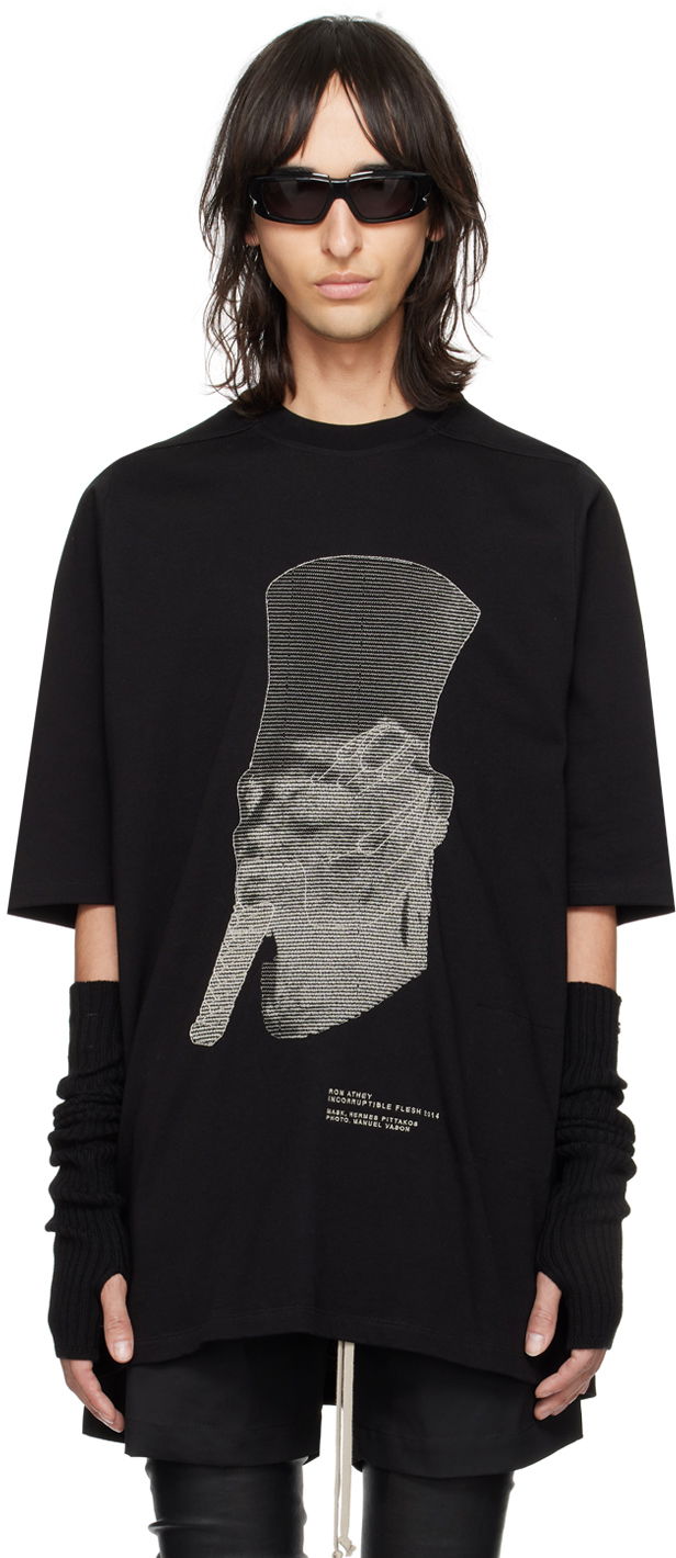 Футболка Rick Owens Ron Jumbo T-Shirt чорний | RU01D3249 BAEM7