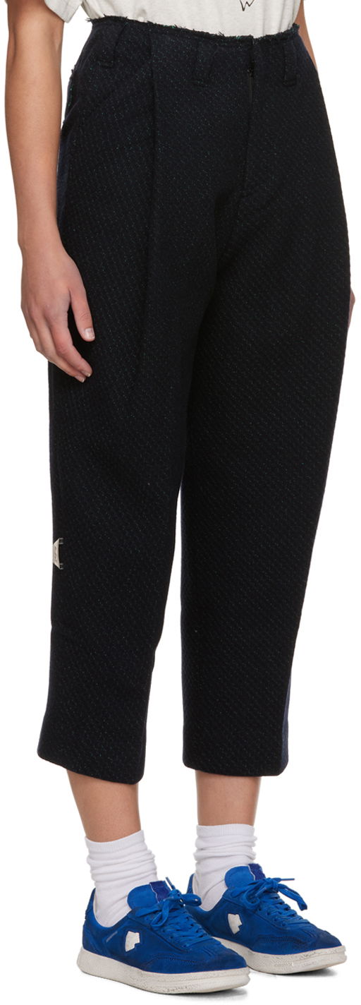 Штани ADER ERROR Raw Edge Cropped Trousers чорний | BMADFWSA0201BK, 1