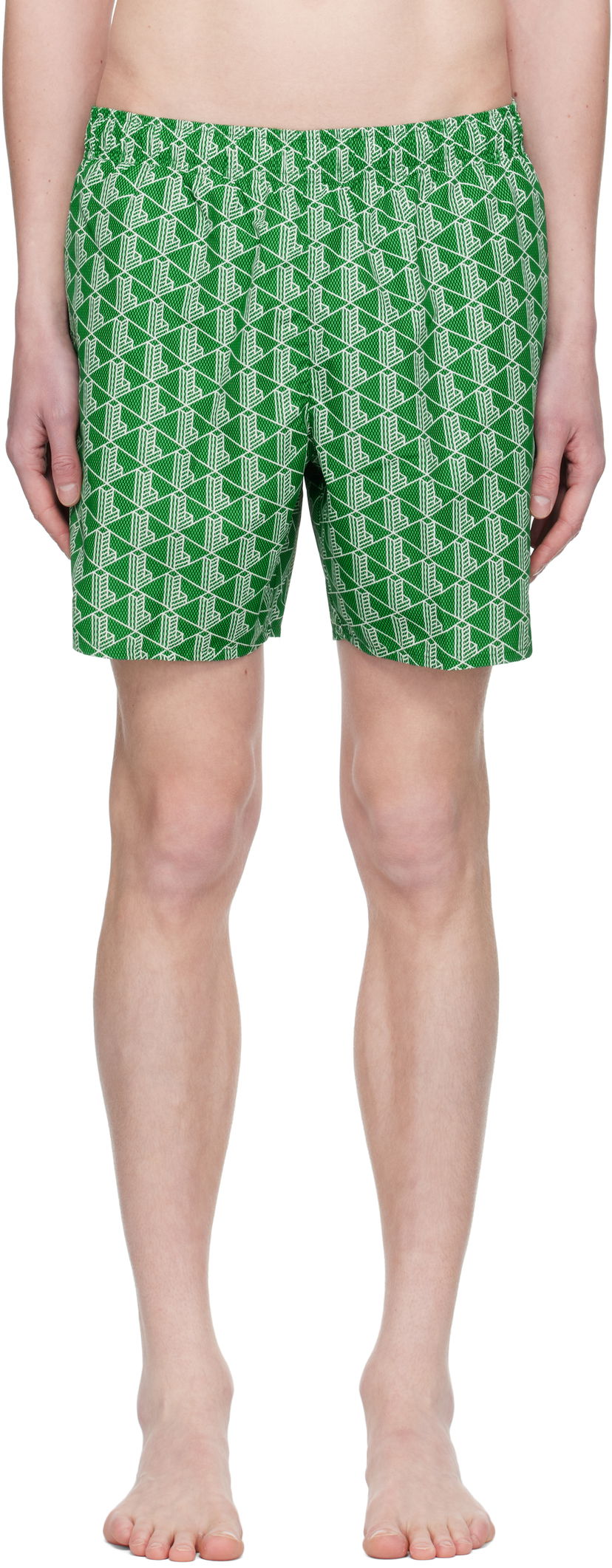 Купальники Lacoste Lacoste Monogram Swim Shorts Зелений | MH9086_HEI