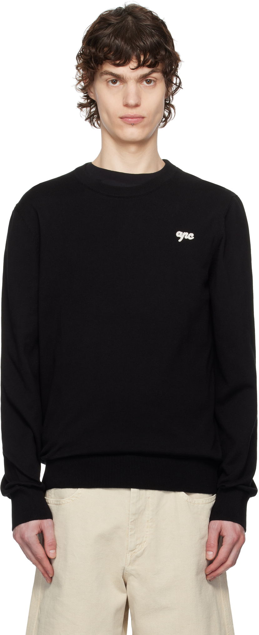 Cветр A.P.C. A.P.C. Neville Crewneck Sweater чорний | COGDK-H23394