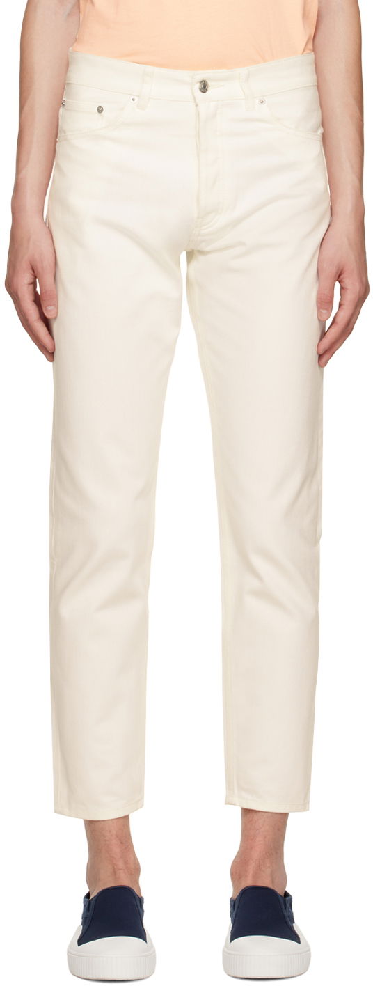 Джинси MAISON KITSUNÉ Maison Kitsuné Tapered Jeans білий | JM01176WW0072