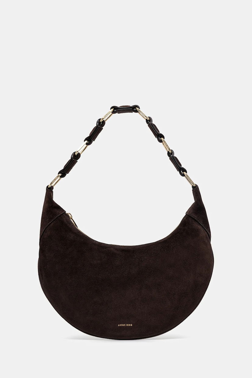 Сумка Anine Bing Anine Bing Kate Suede Shoulder Bag Коричневий | A.13.10695