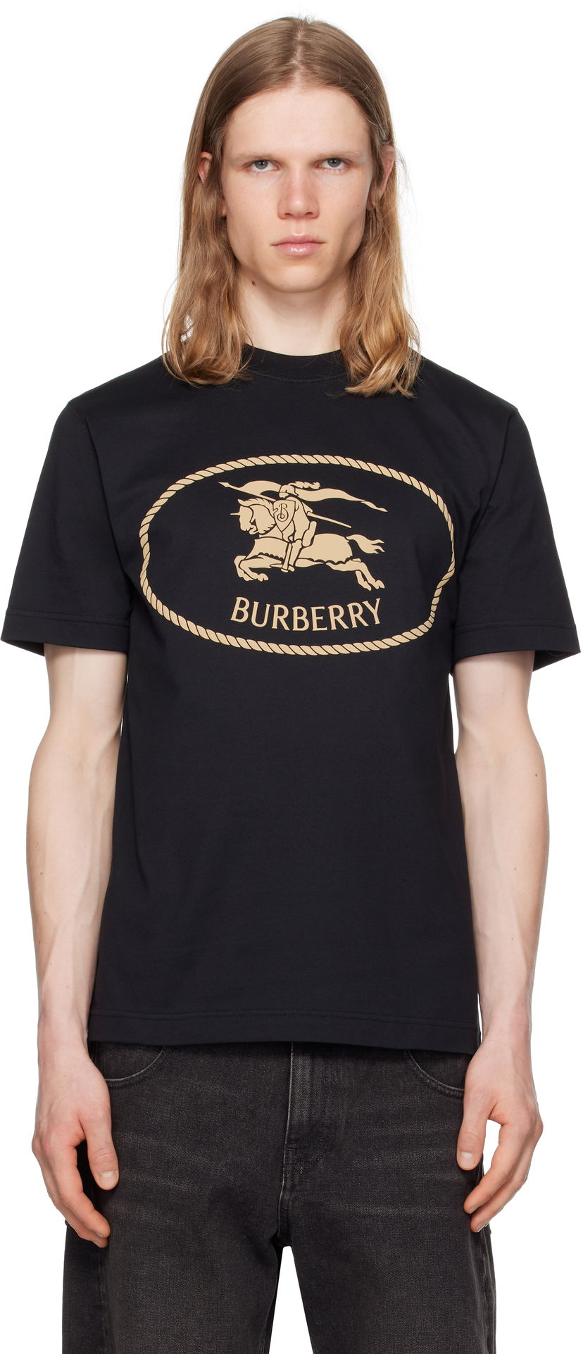 Футболка Burberry Burberry Knight Stamp T-Shirt чорний | 8110953
