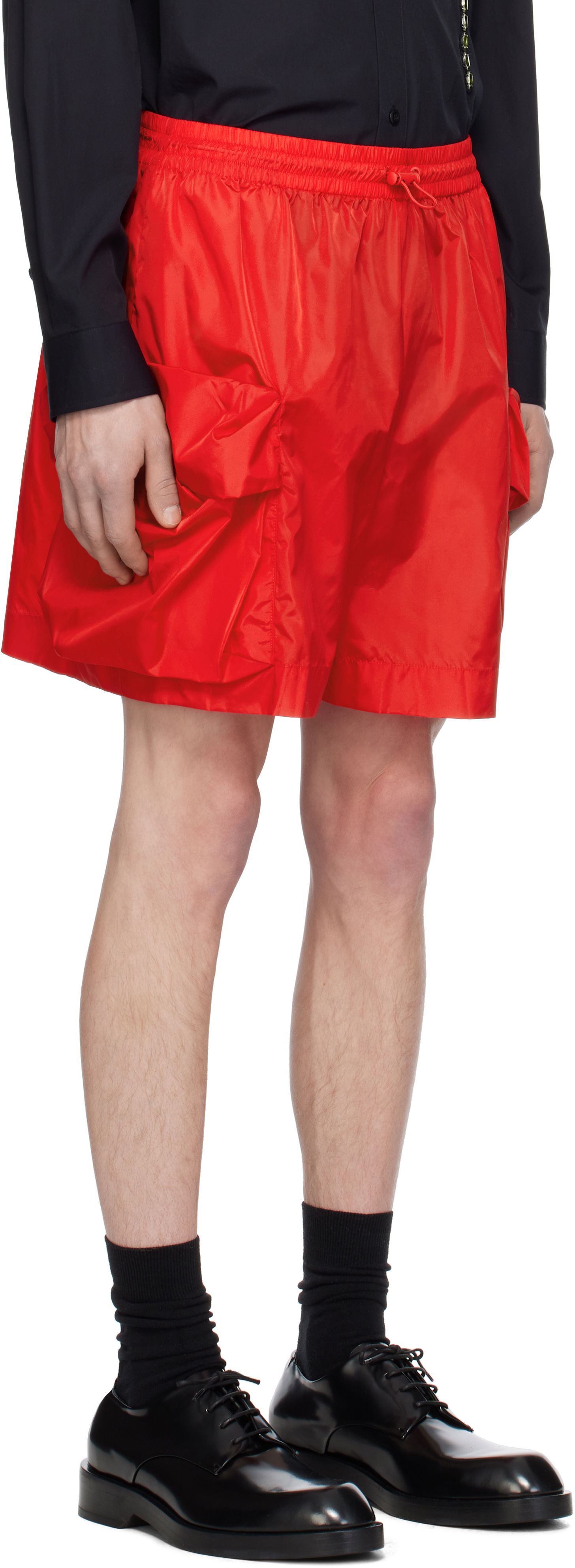 Шорти Simone Rocha Simone Rocha Cargo Flap Pocket Drawstring Shorts Червоний | 4135 1067, 1