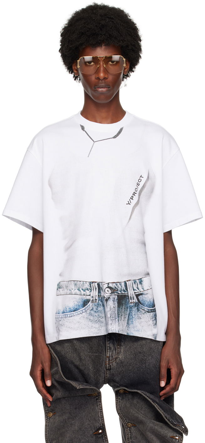 Футболка Y/PROJECT T-Shirt Printed білий | 204TS022