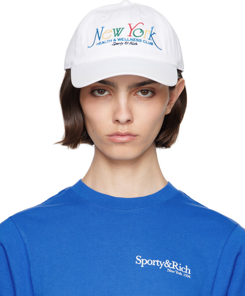 Кепка Sporty & Rich Sporty & Rich NY 94 Health & Wellness Club Cap білий | AC040622034WH57