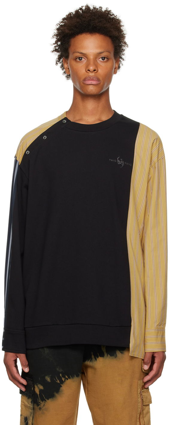 Cветр Feng Chen Wang Feng Chen Wang Paneled Sweatshirt чорний | FMF14SS03B