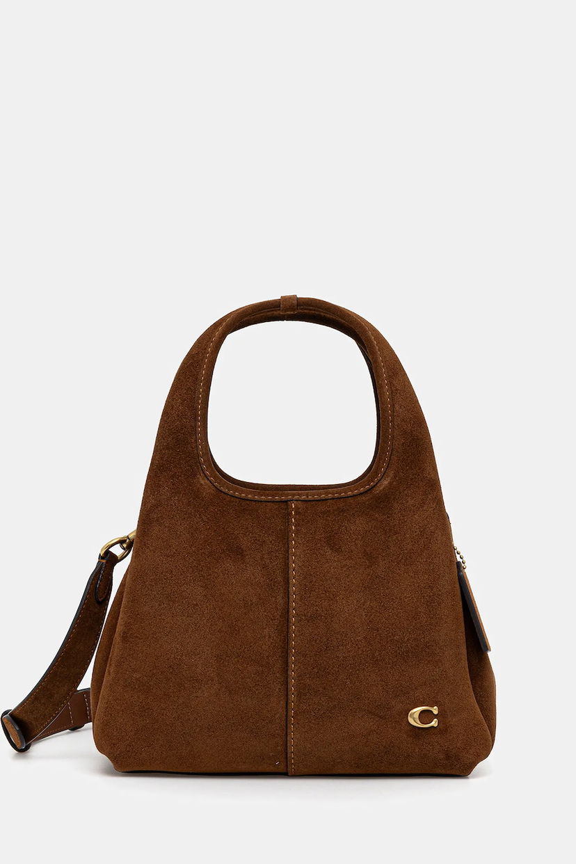 Сумка Coach Coach Lana 23 Suede Shoulder Bag Коричневий | CBZ95