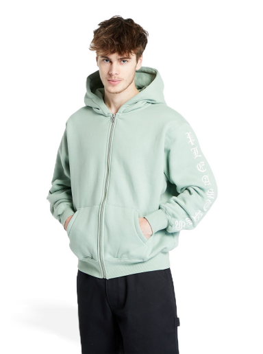 Світшоти Pleasures Oe Zip Up Hoodie Зелений | P23W038 MATCHA