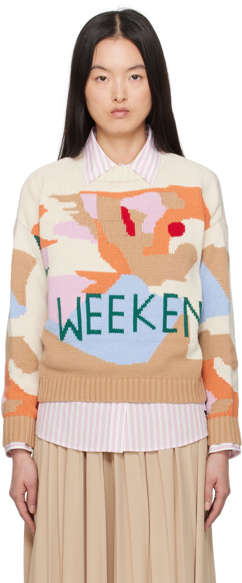 Cветр Max Mara Weekend Max Mara Fabian Knit Sweater бежевий | 2515361181600