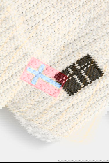 Шапка Napapijri Semiury Wool Blend Beanie with Pom-Pom and Flag Patch білий | NP0A4GKCN1J1, 2