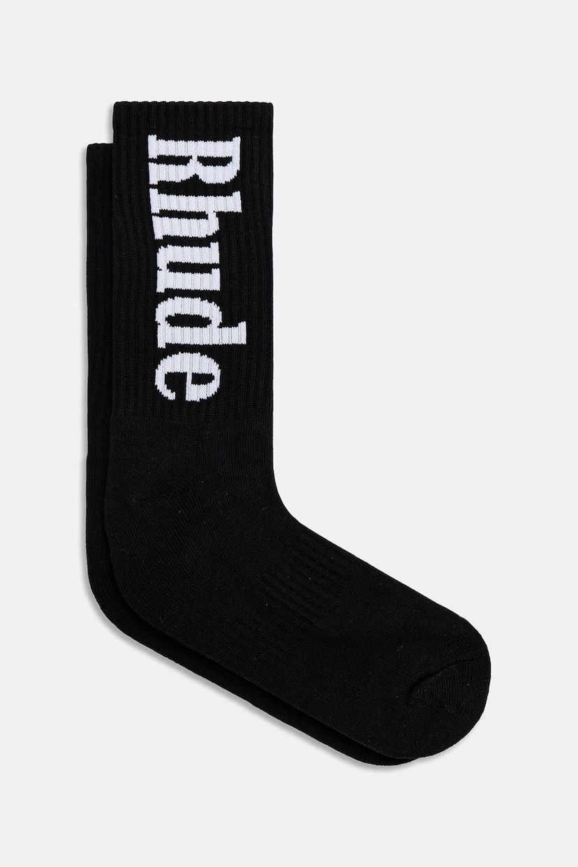 Шкарпетки Rhude RHUDE Vertical Logo Socks чорний | RHPF25SO01750