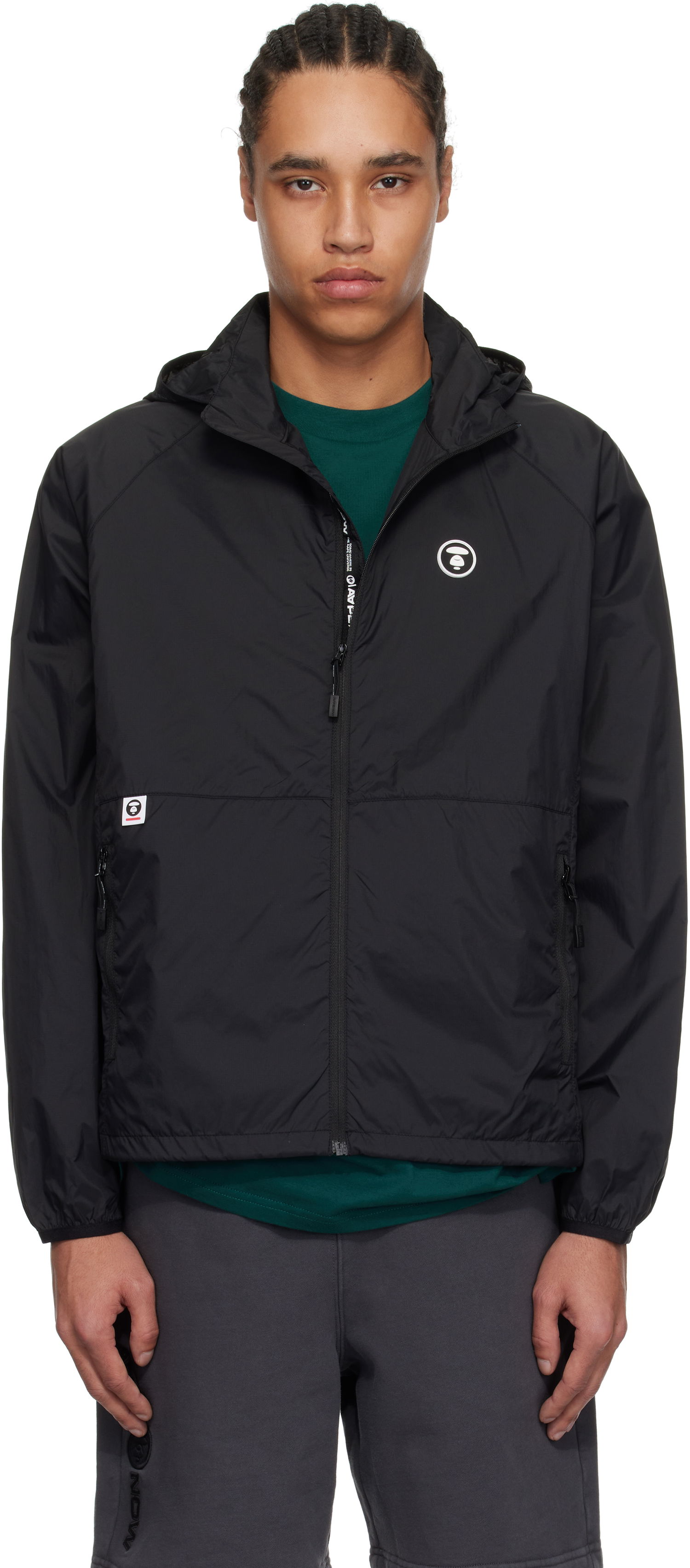 Вітровка AAPE by A Bathing Ape AAPE by A Bathing Ape 'AAPE Now' Lightweight Jacket чорний | AAPLJM7704XXNBKX, 0