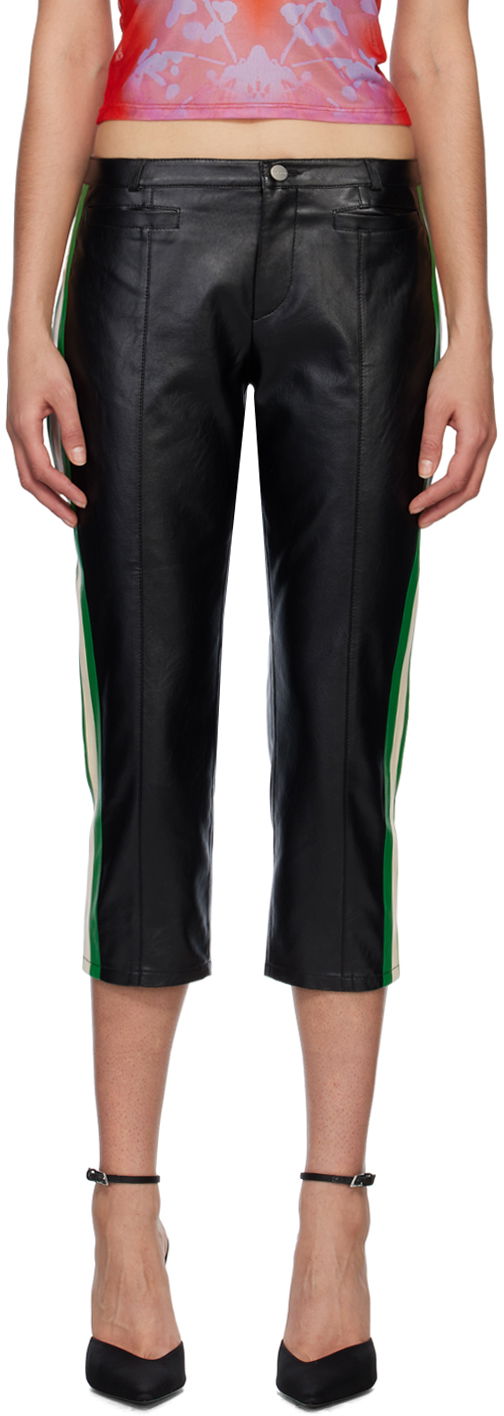 Штани Miaou Miaou Capri Faux-Leather Trousers чорний | 1035VLBLK