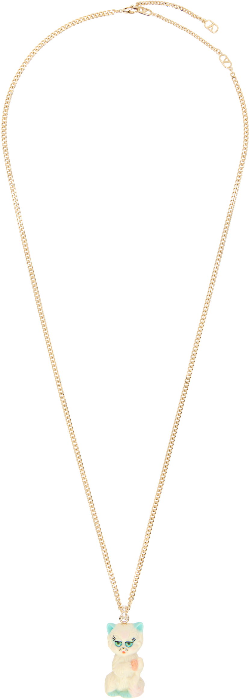 Кольє Valentino Valentino Garavani 'Le Chat De La Maison' Cat Pendant Necklace Жовтий | 7Y2J0AL5QYE