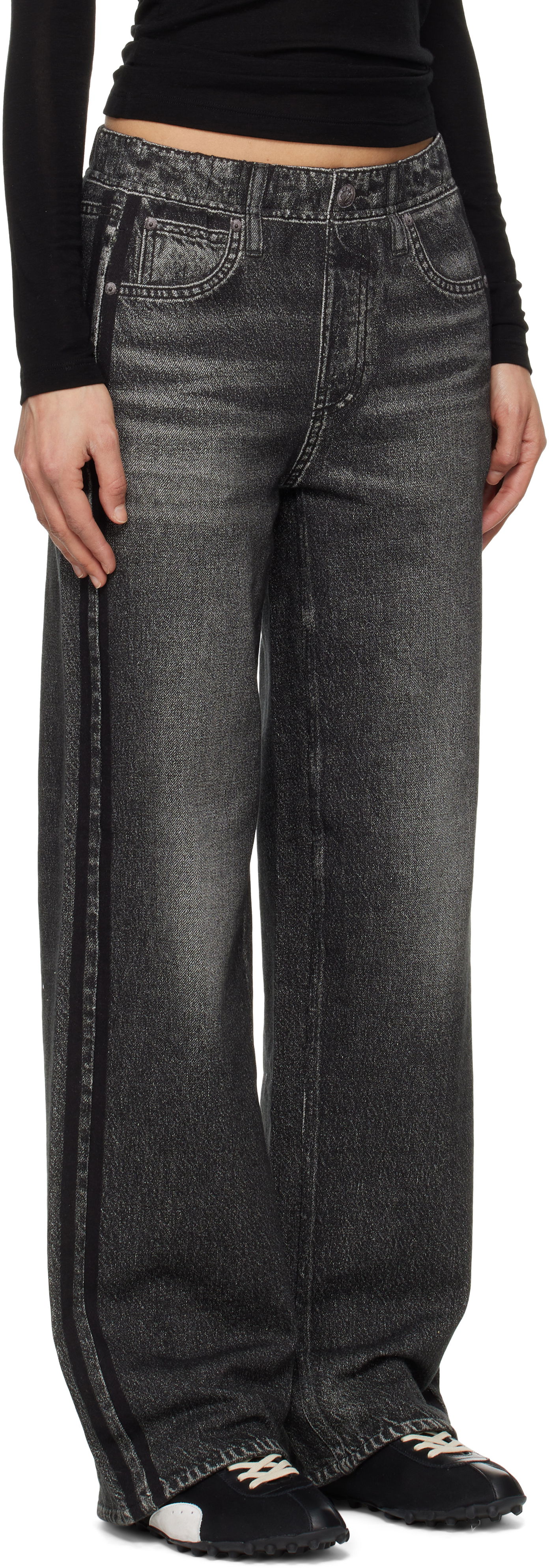 Джинси rag & bone Rag & Bone Miramar Terry Wide-Leg Track Pants Сірий | WCW25S70018201, 1