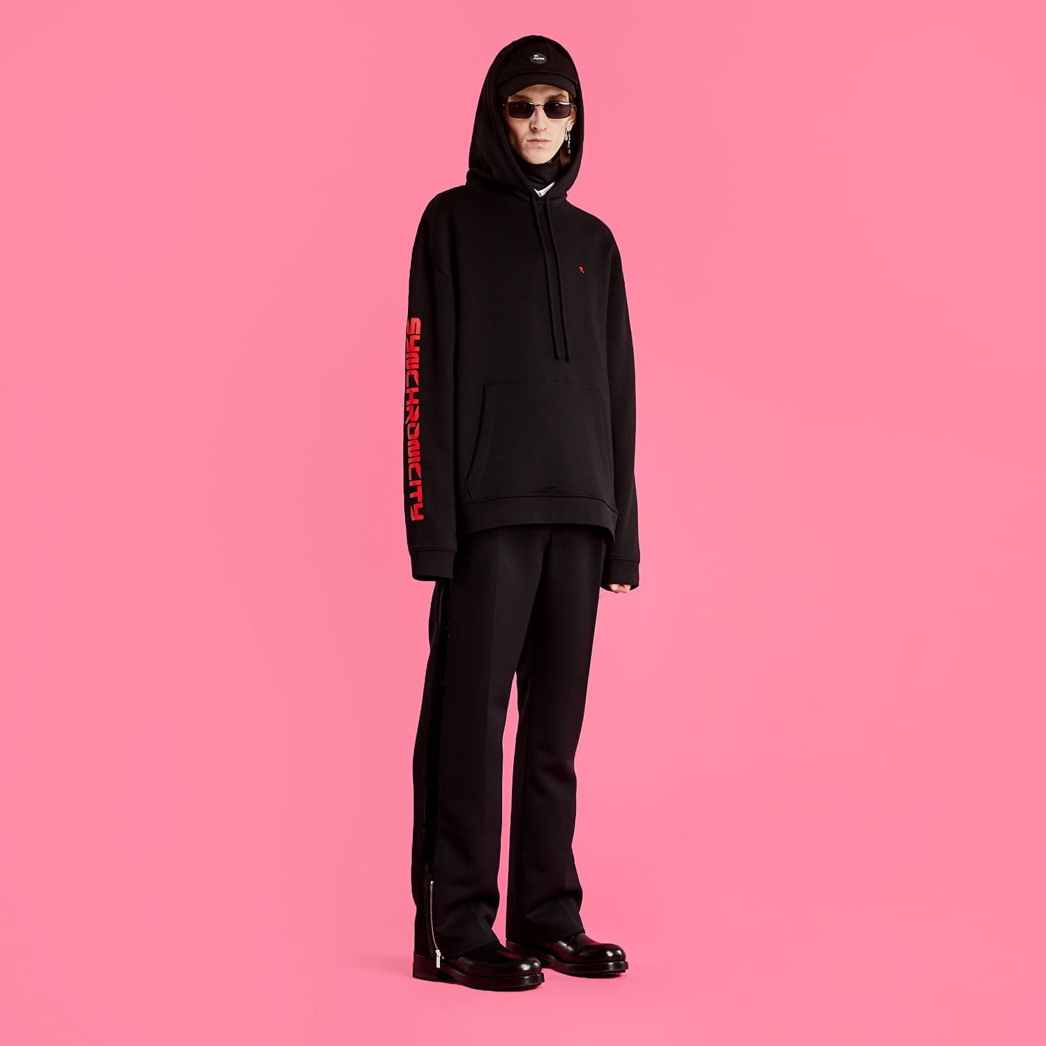 Світшоти RAF SIMONS Regular Fit Hoodie Synchronicity чорний | 212-M165B-19004-0099, 1