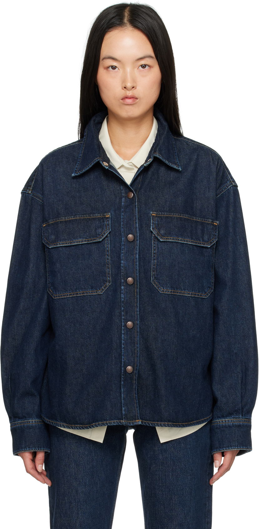 Сорочка AGOLDE Gwen Slice Denim Shirt Синій | A7299-1547