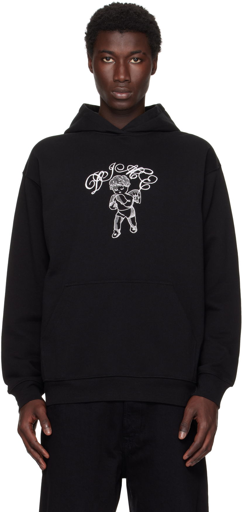 Світшоти Dime Embroidered Fighter Hoodie чорний | DIMESU2544BLK