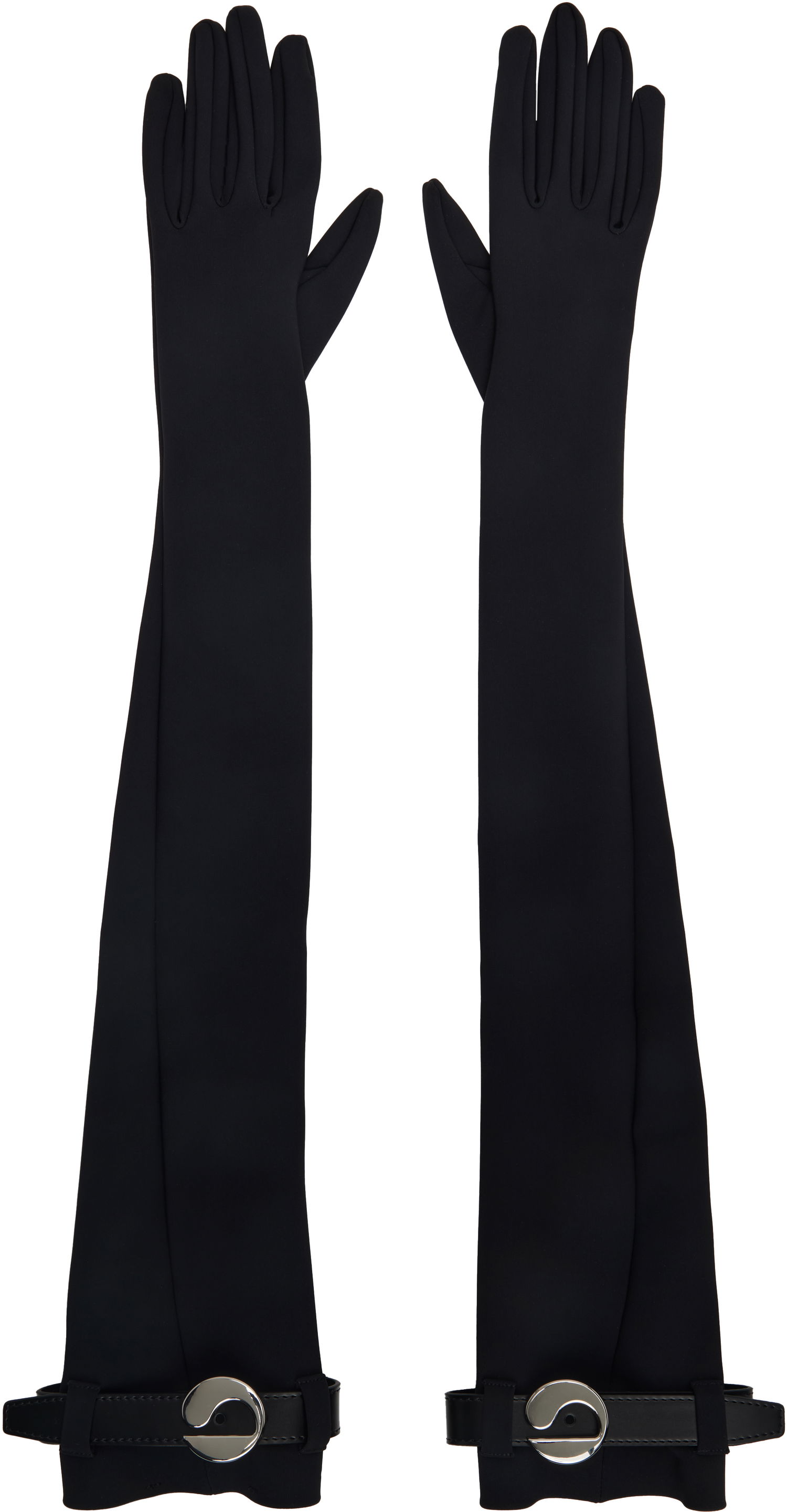 Рукавички Coperni Coperni Logo Belted Jersey Long Gloves чорний | COPAC06F5030, 0
