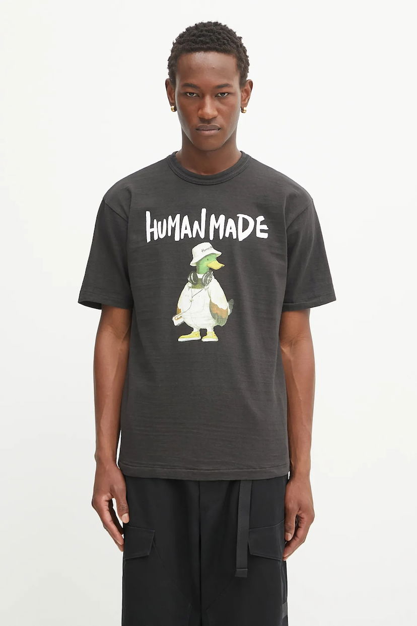 Футболка Human Made Human Made Knitted Graphic T-Shirt чорний | HM29TE014