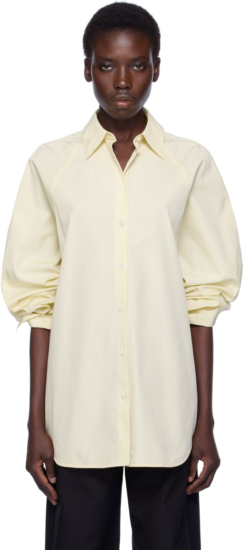 Сорочка TOTEME TOTEME Raw Raglan Shirt Жовтий | 253-WRT0515-FB0226