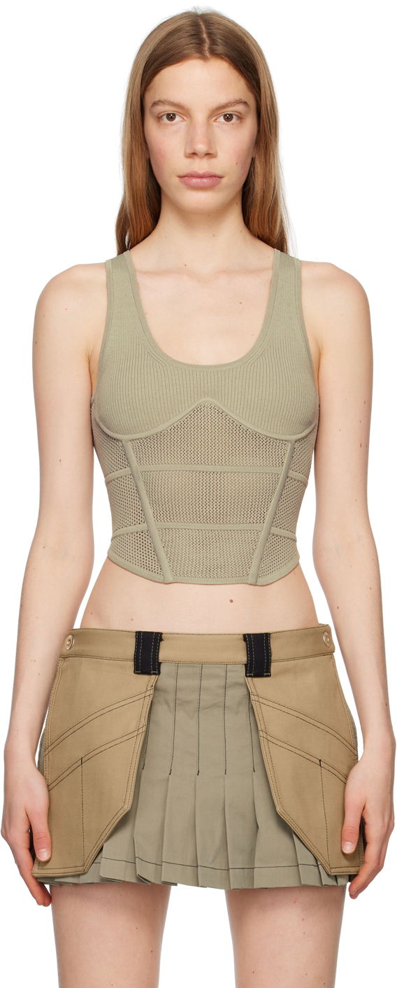 Безрукавка Dion Lee Sport Corset Tank Top Зелений | A7720P23
