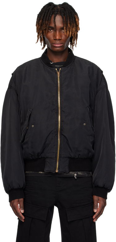 Куртка бомбер We11done We11done Curved Bomber Jacket чорний | WD-JP0-25-005-U-BK, 0