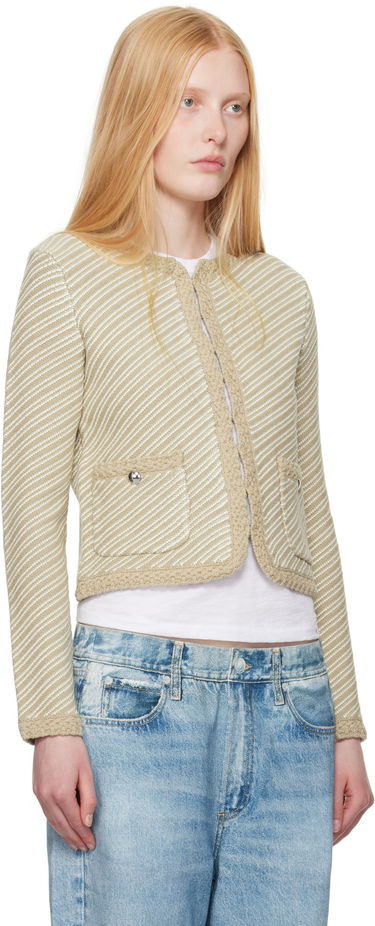 Cветр rag & bone Rag & Bone Claire Knit Cardigan бежевий | WAS25P026SD26, 1