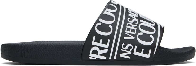 Кросівки та взуття Versace Versace Jeans Couture Logo Slides чорний | E78YA3SQ1_E71352