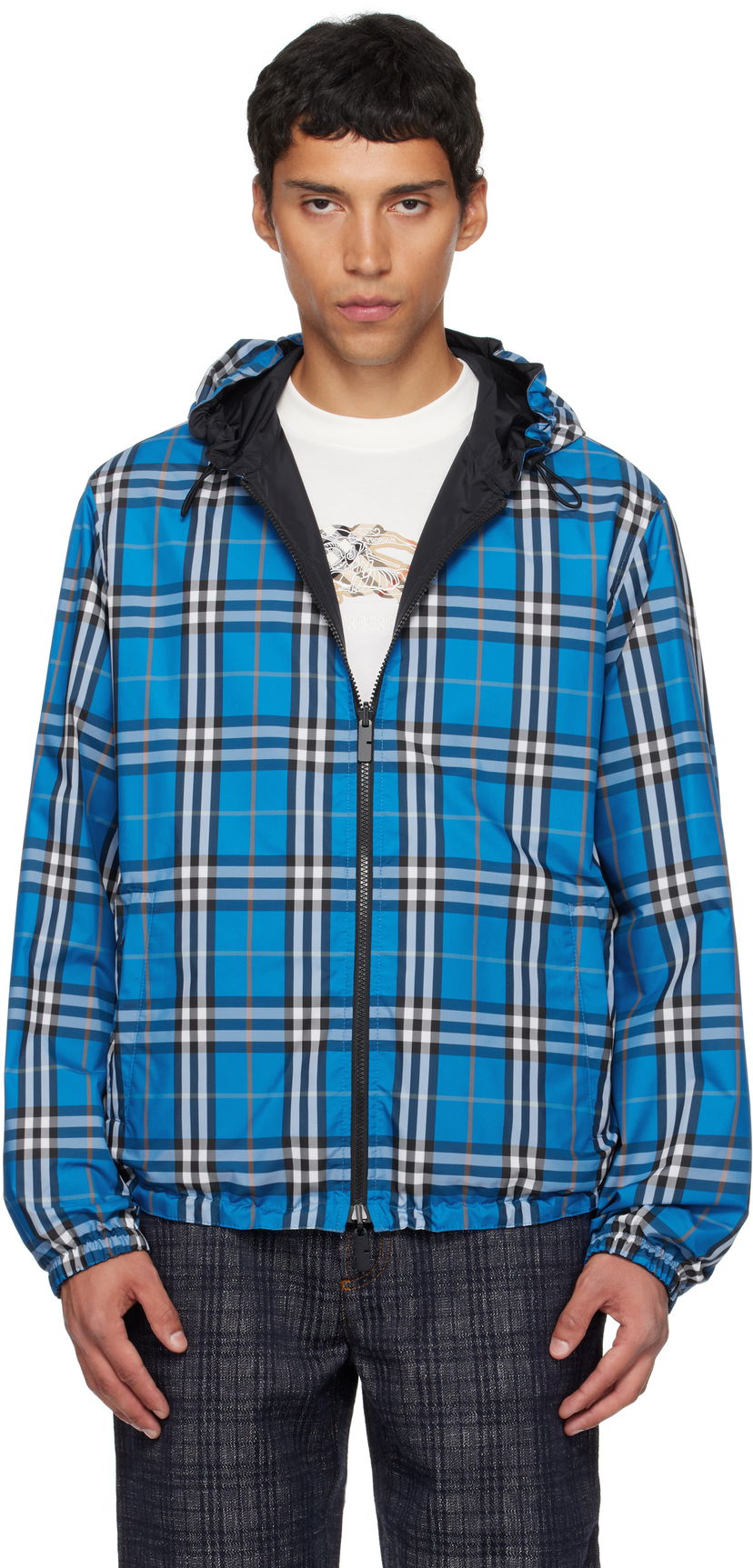 Куртка Burberry Burberry Hooded Reversible Jacket Синій | 8110369