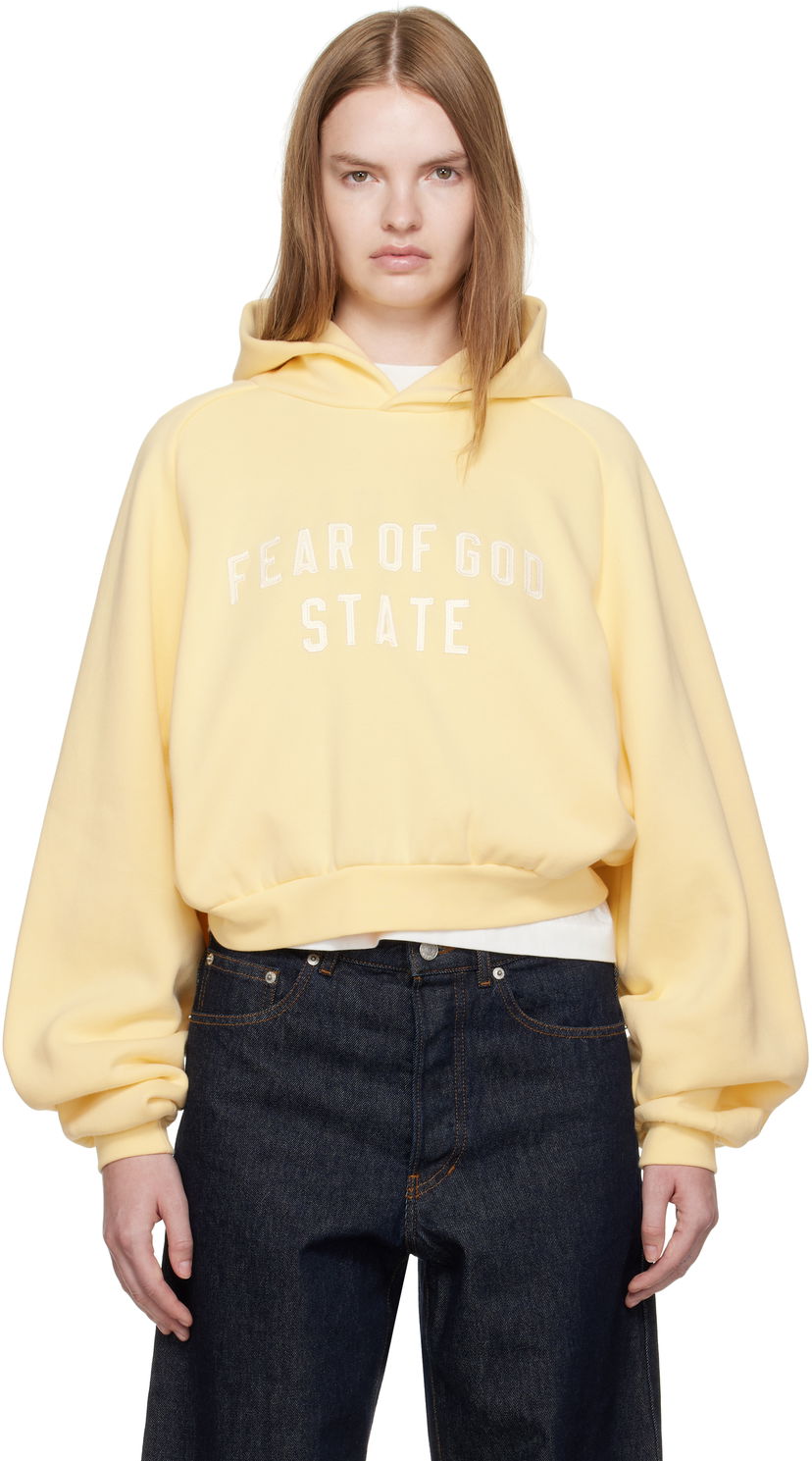 Світшоти Fear of God Fear of God ESSENTIALS Cropped Fleece Raglan Hoodie Жовтий | 192SP257828FW
