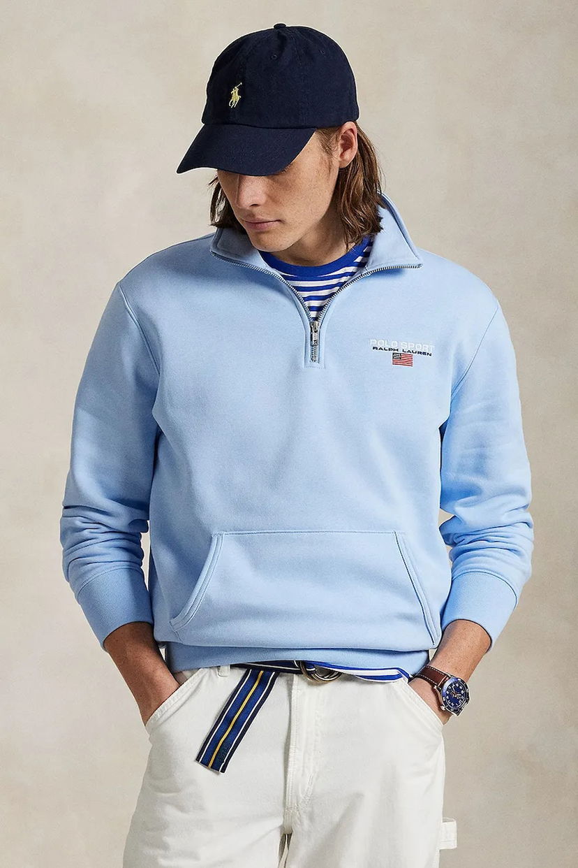 Світшоти Polo by Ralph Lauren Polo Ralph Lauren Sport Quarter-Zip Sweatshirt Синій | 710969033