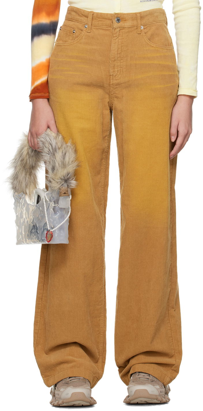 Джинси We11done Washed Corduroy Trousers бежевий | WD-DP3-22-392-W-CM