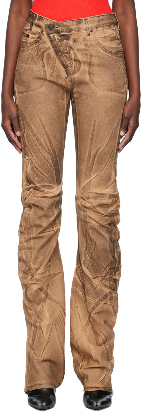 Джинси Ottolinger Ottolinger Exclusive Ruched Jeans Коричневий | 1701708