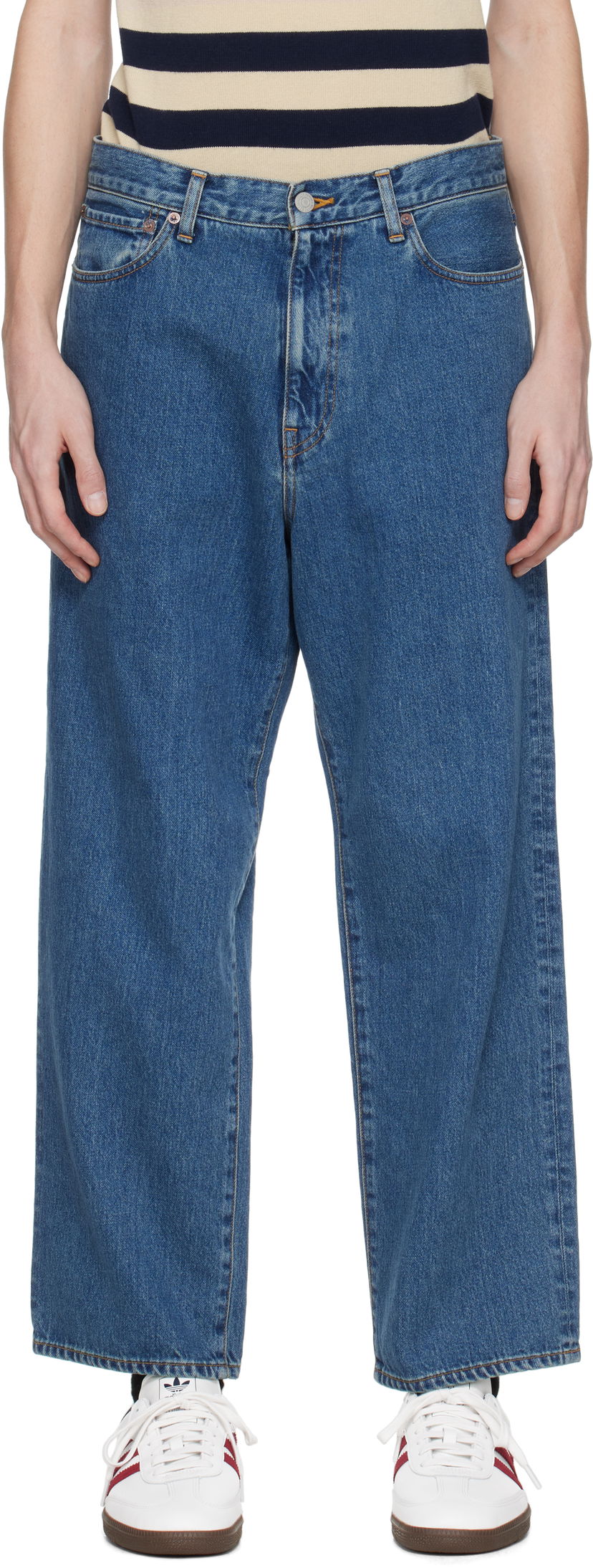 Джинси WACKO MARIA WACKO MARIA Washed Jeans Синій | 25SS-WMP-PT17