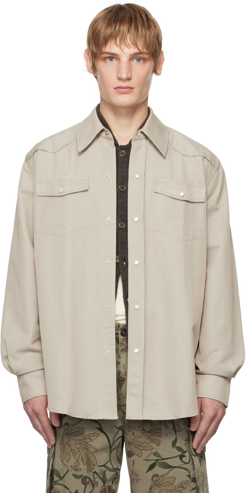 Сорочка OUR LEGACY Frontier Long Sleeve Shirt бежевий | M4242FL