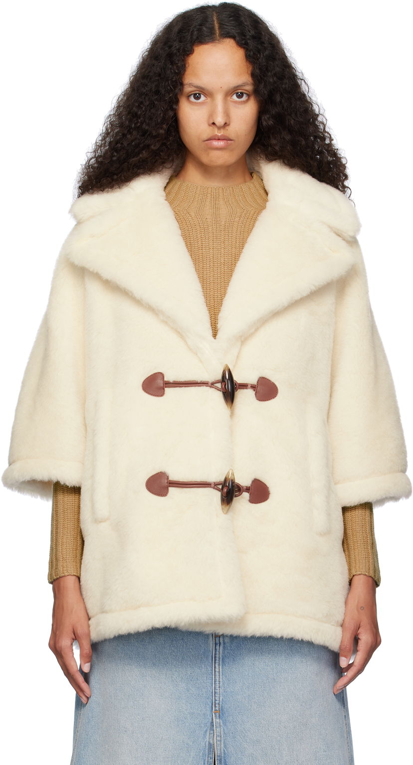 Пальто Max Mara Max Mara George1 Faux-Fur Jacket білий | 2424736182600 MM10501