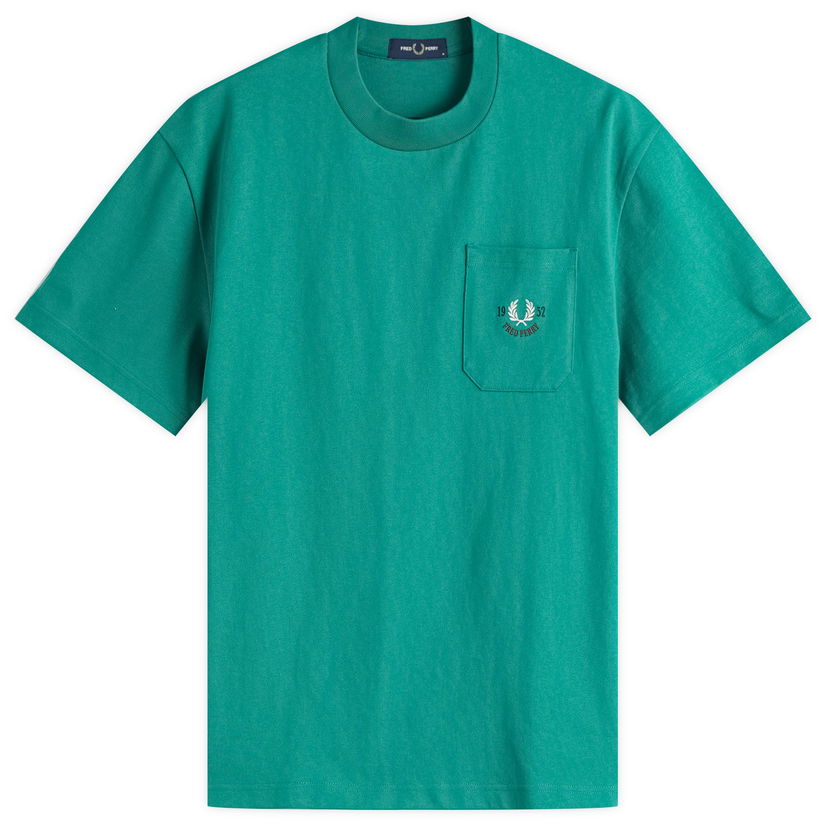 Футболка Fred Perry Relaxed Fit 1952 Pocket T-Shirt, Size Large Зелений | M9827-X87