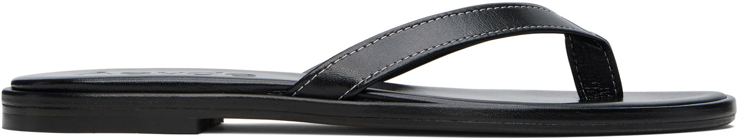Одяг Aeyde Aeyde Melody Leather Toe-Post Flip-Flops чорний | A11-FS-FDMR08FL191-SS25-800-007, 0