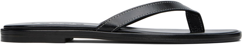 Одяг Aeyde Aeyde Melody Leather Toe-Post Flip-Flops чорний | A11-FS-FDMR08FL191-SS25-800-007