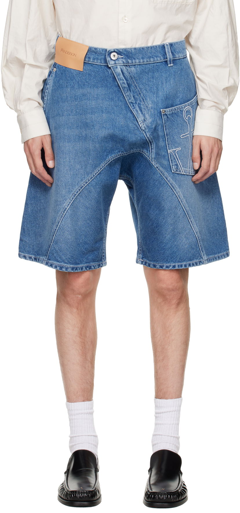 Шорти JW Anderson JW Anderson Twisted Workwear Denim Shorts Синій | DT0123-PG1735