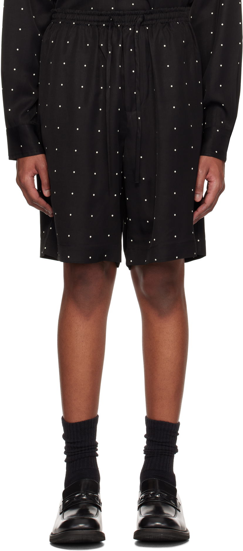 Шорти Róhe Dotted Elasticated Shorts чорний | 314-32-033