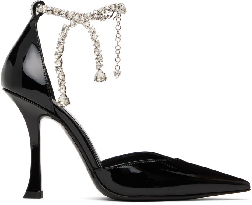 Кросівки та взуття Jimmy Choo Jimmy Choo Stevie 100 Crystal Anklet Pumps чорний | STEVIE 100